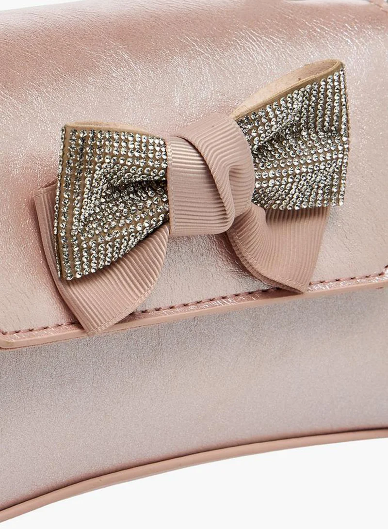 Celeste PINK Bow Embellished Crossbody Bag with Chain Strap for Women | Best Price UAE