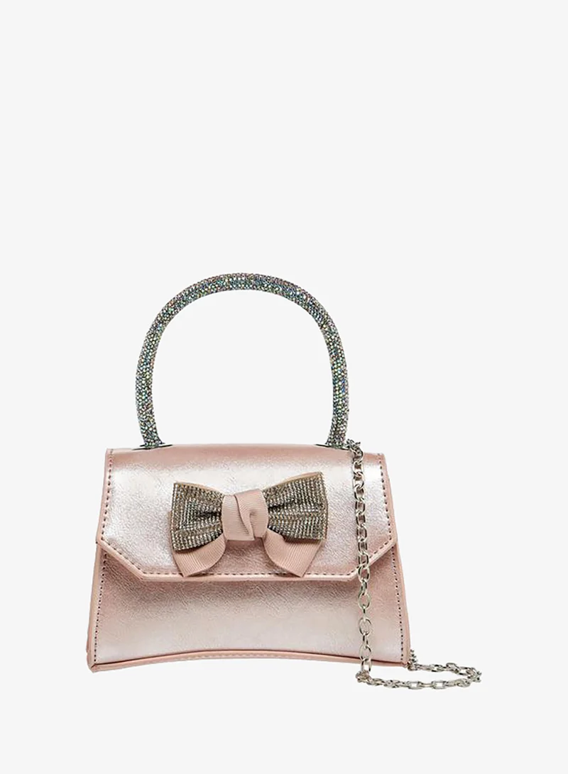Celeste Bow Embellished Crossbody Bag with Chain Strap Ramadan Collection