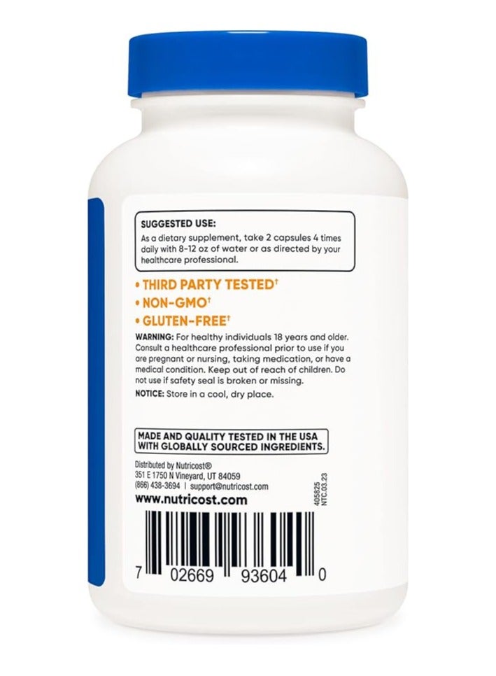 Nutricost Alpha GPC Capsules, Supports Brain Function and Overall Health, 300mg per Capsule, 600mg, 120 Capsules - Image 4
