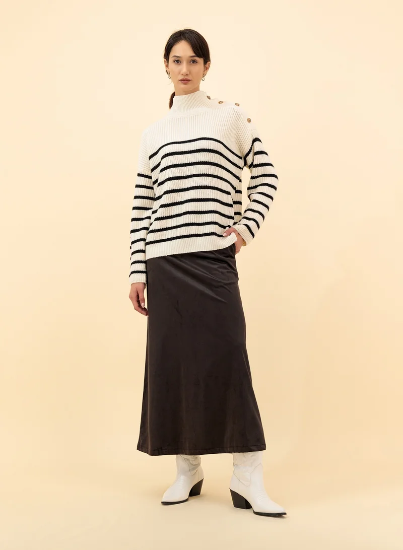 ZINALI Maxi Suede Skirt