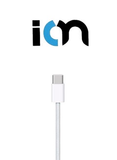ION 60W Type-C Data and Charging Cable 1m Braided Fabric Anti-cut Cable Compatible with iPhone, Samsung, Huawei and other Type-C supported devices.  - Image 2