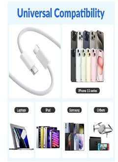 ION 60W Type-C Data and Charging Cable 1m Braided Fabric Anti-cut Cable Compatible with iPhone, Samsung, Huawei and other Type-C supported devices.  - Image 4
