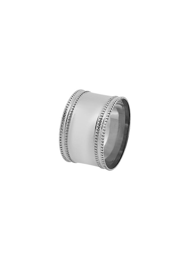 Dots 2 Pcs Silver Napkin Ring