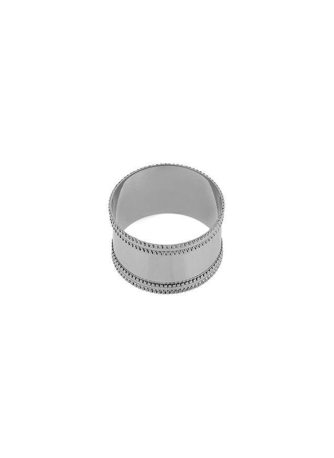 Dots 2 Pcs Silver Napkin Ring