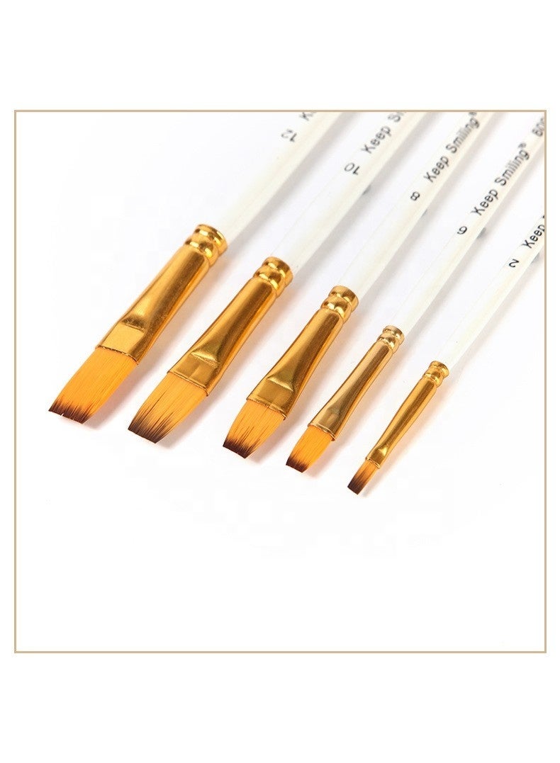 Keep Smiling 5PCS Professional Artist Brush Set for Oil, Acrylic & Watercolor - Image 2