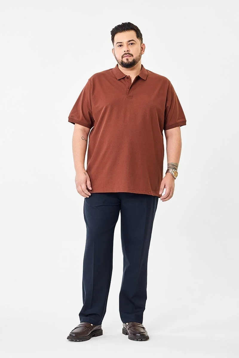 SNITCH Plus Size Stretch Polo T-Shirt