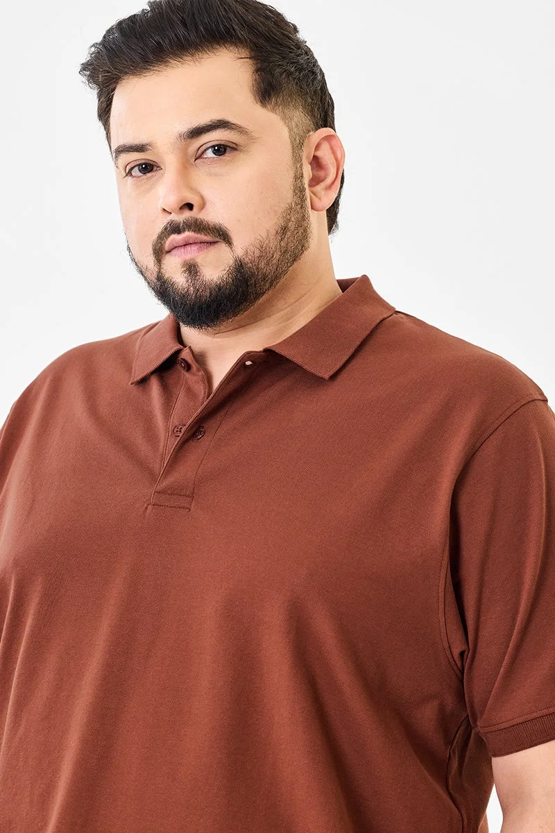 SNITCH Plus Size Stretch Polo T-Shirt