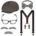 mifengda Kids Old Man Costume 100 Day of School Grandpa Costume for Boys 1920s Old Man Outfit Halloween Old Man Costume Dress Up Set Including Hat Bow Tie Beard Eyebrow Suspenders Glasses for Kids Boy - Image 2