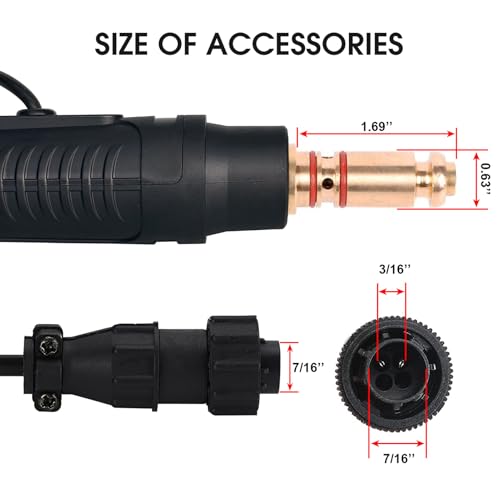 OKBA MIG Welding Gun Torch 250Amp 15ft Replacement for Lincoln Magnum 250L K533-7,Mig Welder Parts for Lincoln Power MIG 200/215/216/255/Wire Matic 255 - Image 3