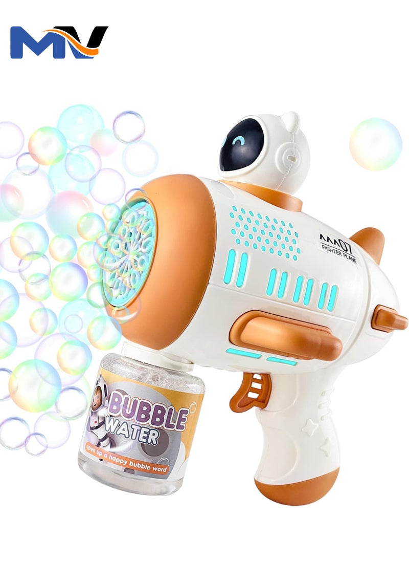 MAGIC VAULT - Bubble Gun, Bubble Machine for Kids Toddlers, Space Automatic Bubble Blower with 360° Leak-Proof Design, Bubble Blaster 12 Hole Rich Bubbles Led Light, Party Favors Birthday Gift Outdoor Toy - Image 1