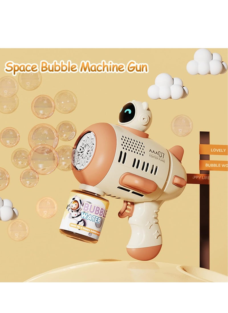 MAGIC VAULT - Bubble Gun, Bubble Machine for Kids Toddlers, Space Automatic Bubble Blower with 360° Leak-Proof Design, Bubble Blaster 12 Hole Rich Bubbles Led Light, Party Favors Birthday Gift Outdoor Toy - Image 1