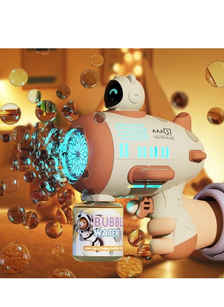MAGIC VAULT - Bubble Gun, Bubble Machine for Kids Toddlers, Space Automatic Bubble Blower with 360° Leak-Proof Design, Bubble Blaster 12 Hole Rich Bubbles Led Light, Party Favors Birthday Gift Outdoor Toy - Image 1