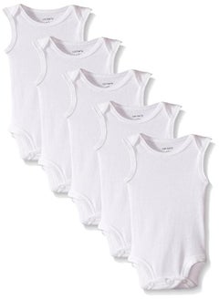 carter's Carter's 5-Pack S/L Bodysuits - White- Newborn  - Image 1