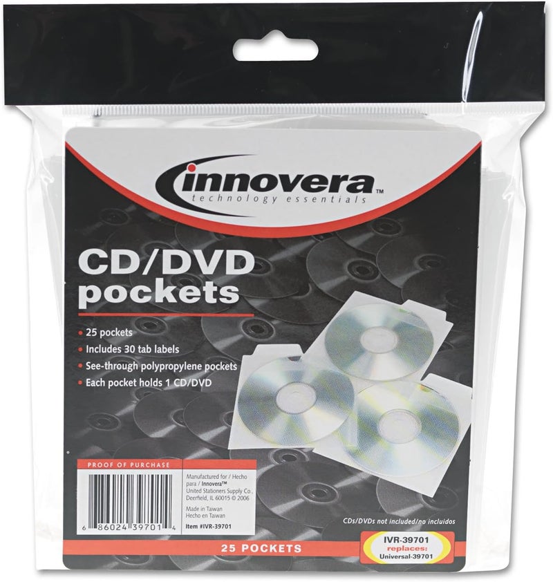 Innovera IVR39701  CD Pockets with Tab - Image 1