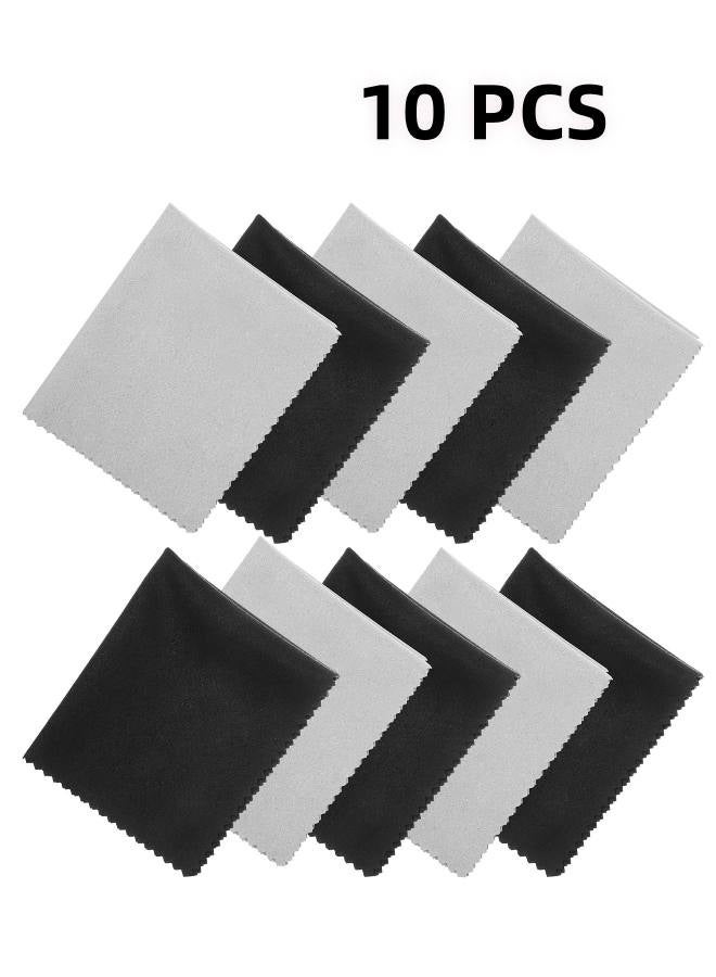 10 Pieces Microfiber Cleaning Cloths For Computers Eyeglasses Glasses Screen Camera Lens Touch LCD TV Screen Cell Phone Tablet Laptops IPad（ 15*18cm） - Image 1