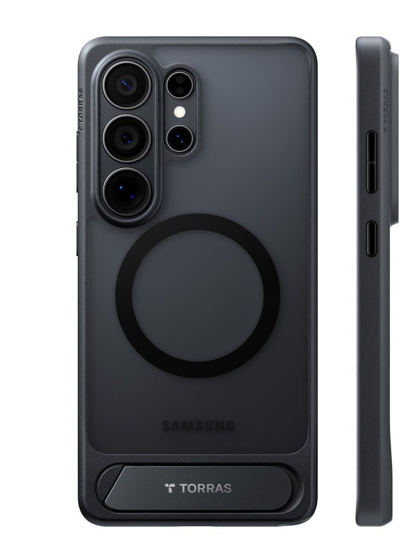 حافظة Pstand (Ostand L1) لسامسونج جالاكسي S26 ألترا، مغناطيسية قوية وحامل سلس، مناسبة لماغسيف، حماية من الصدمات بمعيار عسكري، حافظة قابلة للتعديل مع حامل، ظهر شفاف - Image 2