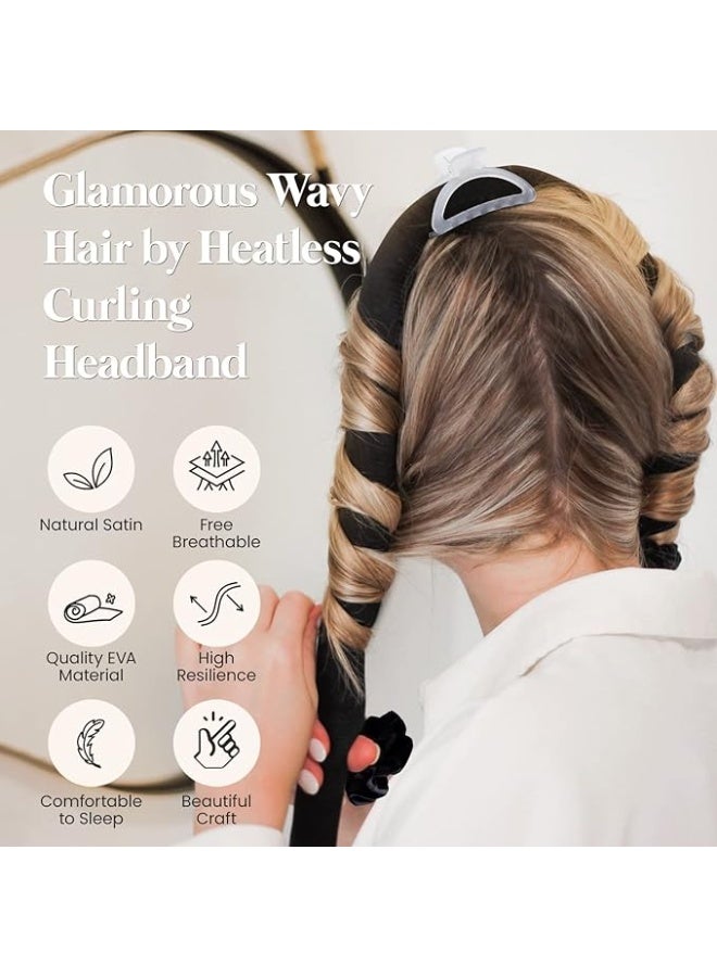 Elegant Silk Sleep Bonnet for Women, Single Layer Satin Fabric, High-Tech Care, Can Be Worn While Sleeping, Plus Sponge Headband for Heatless Curling at Night for a Gorgeous Natural Look, Dark Red - Image 5