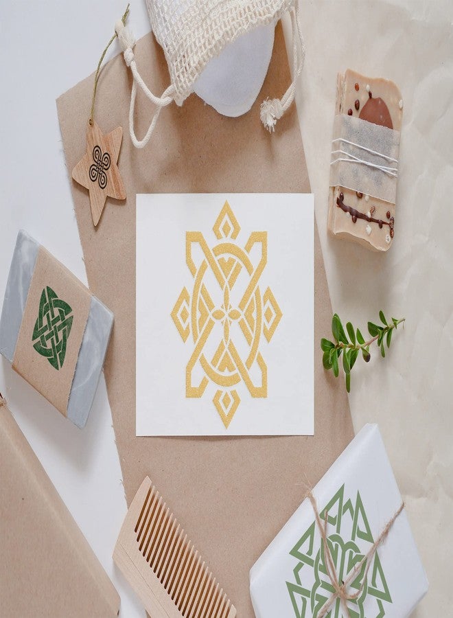 neglex 20PCS Celtic Stencils, Celtic Triquetra Knot Stencil, 6 X 6 Inch Reusable Mylar Stencil for Crafts and Decorations, Viking Stencil for Painting On Wood, Canvas, Fabric, Floor, Wall, and Tile - Image 5