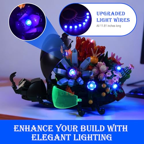 JMBricklayer LED Light Kit Building Blocks Set 2x6 Blue Light Up Bricks with LightSensing Mode DIY Lighting Accessories Decoration Compatible with Major Upgrade - Image 5