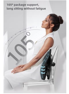 Generic Adjustable Lumbar Support Pillow Improve Lower Back PainRelief and Sitting Posture Adjustable Slider Ergonomic Memory Foam Back Cushion for Long Sitting for Office Chair Car Plane  - Image 2