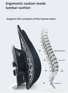 Generic Adjustable Lumbar Support Pillow Improve Lower Back PainRelief and Sitting Posture Adjustable Slider Ergonomic Memory Foam Back Cushion for Long Sitting for Office Chair Car Plane  - Image 3
