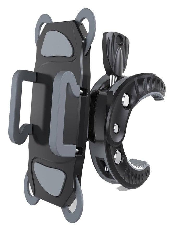 Crescendo CR-30 SlimClip Mic Stand Phone Holder, iPhone Clamp Mount, Pole Phone Mount, Microphone, Music or Drum Stand, Mic/Phone Clip - for iPhone, Samsung Galaxy, Pixel, Any Smartphone (Grey) - Image 1