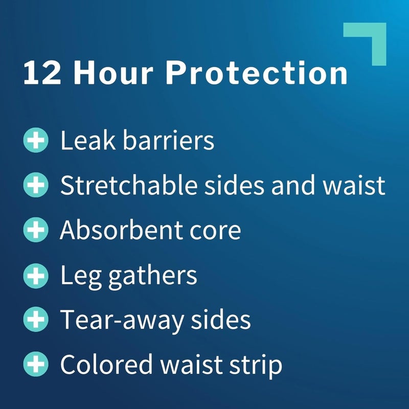 McKesson Youth Training Pants 17 Count Overnight Disposable Pull Up Diapers SmallMedium 3865 lbs Absorbent 12 Hour Leak Protection with Leg Gathers and TearAway Sides for Boys or Girls - Image 3