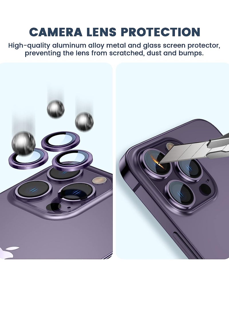 ELTRAZONE iPhone 13 Pro Max (6.7 inch)/ iPhone 13 Pro (6.1 inch) Camera Lens Protector,Anti Scrach HD Tempered Glass Metal Camera Screen Protector - Image 2