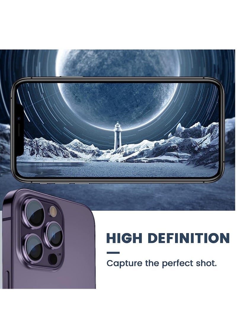 ELTRAZONE iPhone 13 Pro Max (6.7 inch)/ iPhone 13 Pro (6.1 inch) Camera Lens Protector,Anti Scrach HD Tempered Glass Metal Camera Screen Protector - Image 4