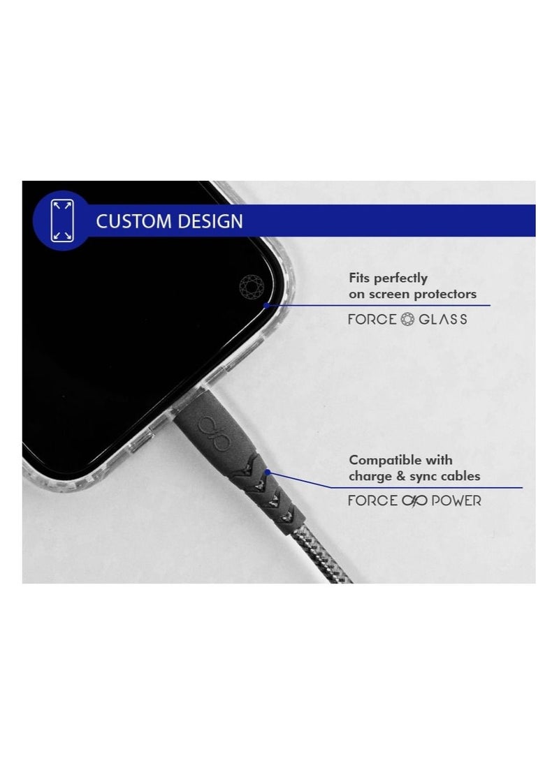 FORCE Force Case iPhone 13 Pro PULSE Made in France Reinforced Case Lifetime Warranty Transparent  - Image 4