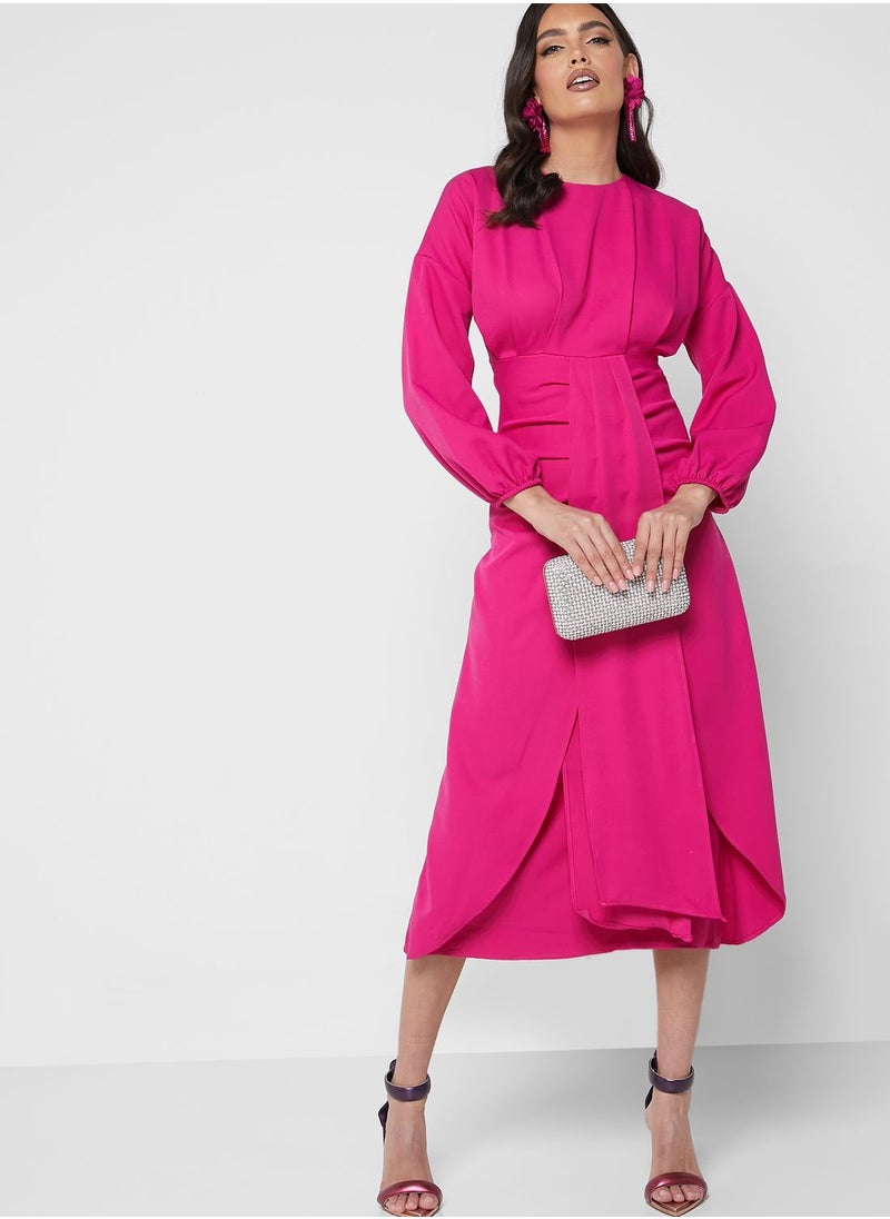 Tulip Hem Midi Dress
