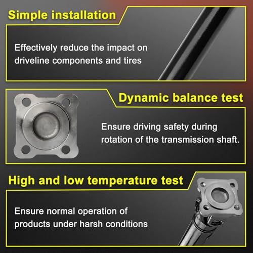 Fexhull Front Complete Drive Shaft Fit for Dodge Challenger 2017-2021, Fit for Charger 2015-2020 & Chrysler 300 2015-2021, Prop Shaft Driveshaft Assembly AWD Replace# 68200149AD, 68200149AB - Image 4