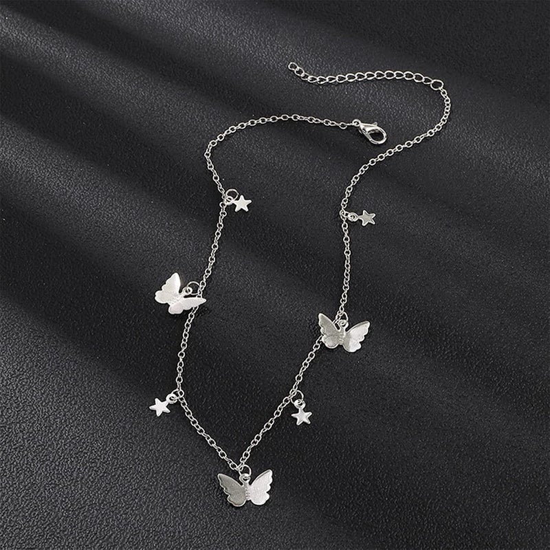 jellyflow Elegant Butterfly Pendant Choker Necklace for Teen Gilrs Jewelry Gift - Image 3