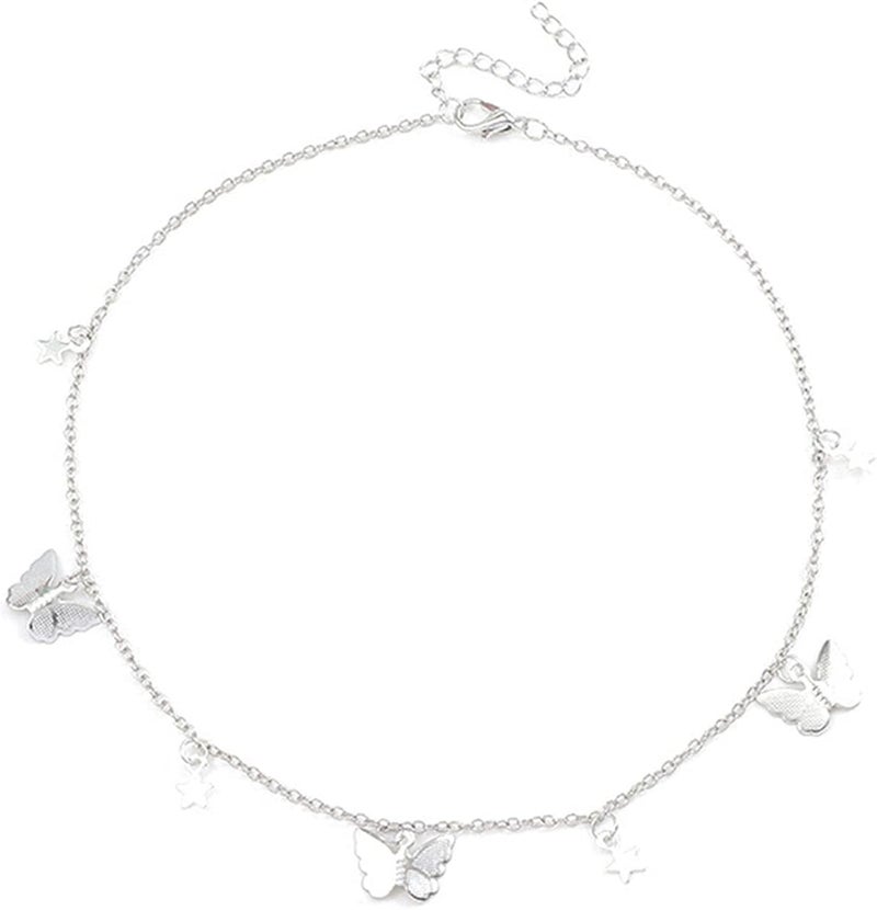 jellyflow Elegant Butterfly Pendant Choker Necklace for Teen Gilrs Jewelry Gift - Image 1