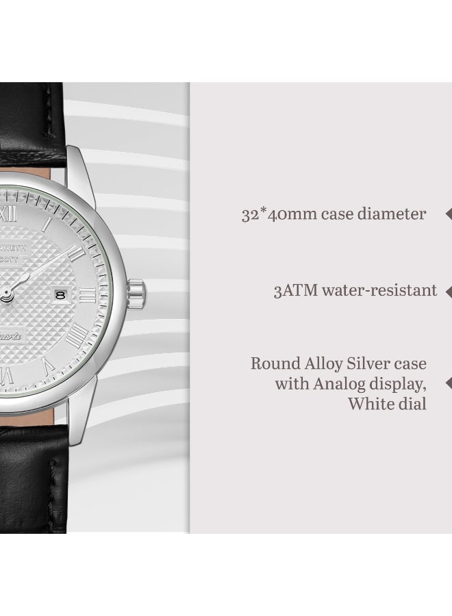 كينيث سكوت ساعة يد جلدية نسائية بعقارب - -  مم - Image 5