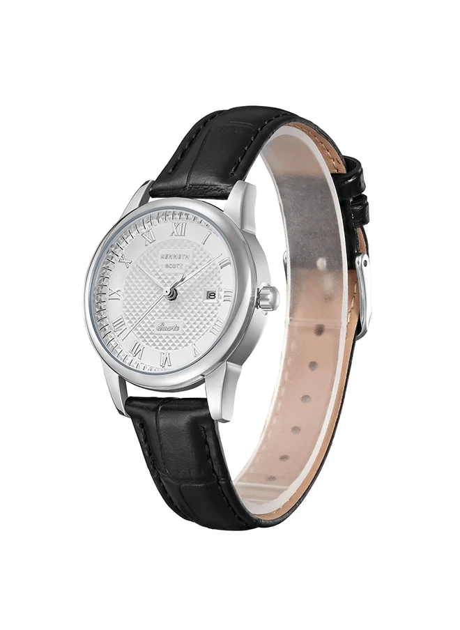 كينيث سكوت Kenneth Scott Women's White Dial Analog Watch - K23530-SLBW