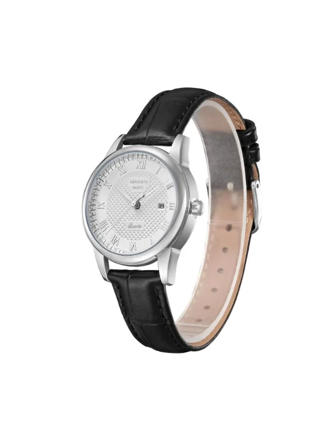 KENNETH SCOTT Women's Leather Analog Watch K23530-SLBW - 32x40 mm