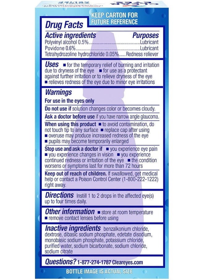 Clear Eyes - Triple Relief Eye Drops, 0.5 Fl Oz, Pack Of 3 - Image 1