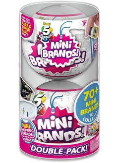 5 Surprise 5 Surprise Mini Brands (2 Pack) Series 1 by ZURU Amazon Exclusive Mystery Real Miniature Collectible Toy Capsule (PVC Tube Packaging), Gold  - Image 1
