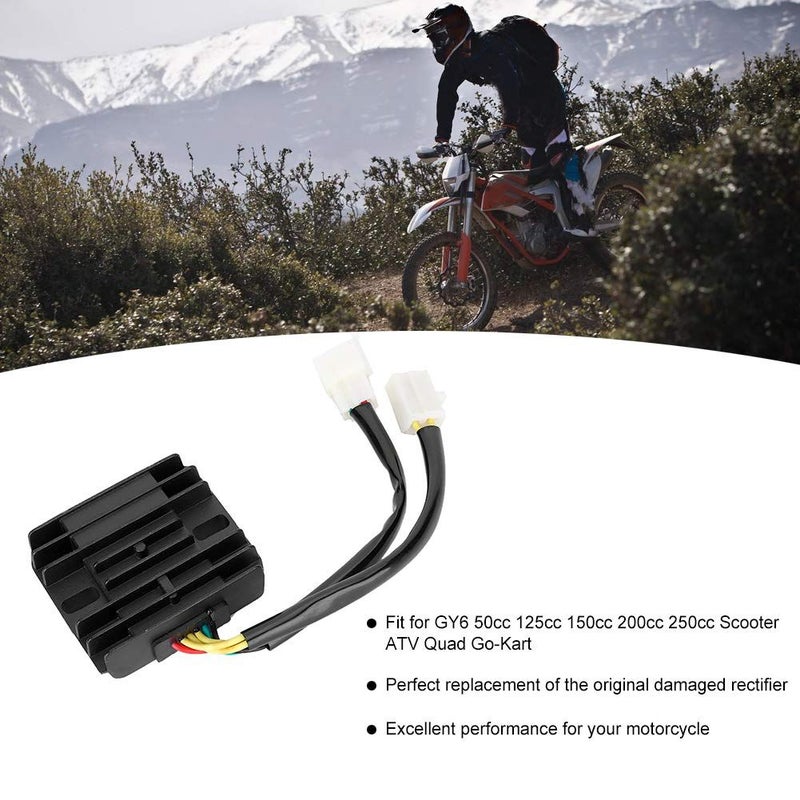 DC12V 6 سلك منظم جهد دراجة نارية معدل لدراجات 50 125 150 200 250cc سكوتر ATV جولف كارت - Image 3