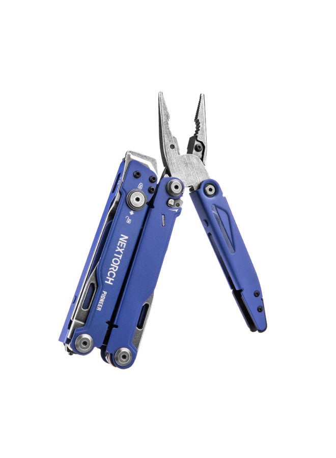 Nextorch Pioneer Blue Pioneer Multifunctional Tool Pliers Emergency Rescue Pliers Scissors Outdoor Camping Self-defense Portable Tool - Image 2