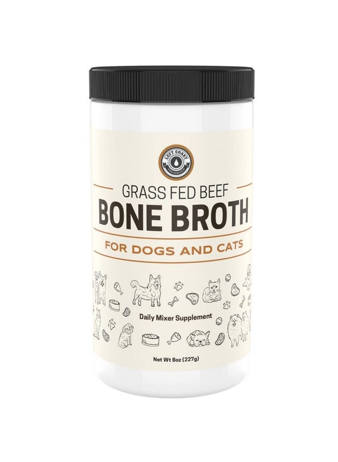 Left Coast Performance 8Oz Beef Bone Broth Powder For Dogs And Cats - Human Grade Grass-Fed Bone Broth For Picky Eaters - Supports Joints And Gut Health - Single Ingredient Bone Broth For Cats -Dog Food Toppers For Dry Food - Image 1