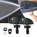 Flygun Pack2 Car Wiper Nozzles 031 Front Windshield Washer Single Hole Adjustable Sprayer Head Kit Automotive Fanshaped Washer Replacement Universal for Most VehiclesBlack - Image 2