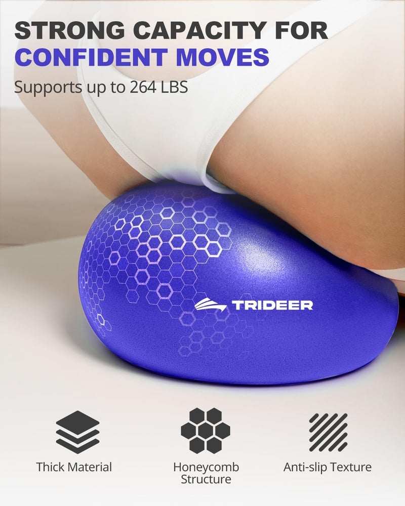 Trideer 9-Inch Pilates Ball, Small Exercise Ball for Yoga, Core Training, Physical Therapy, Balance, Stability and Stretching Pilates Equipment with Inflation Straw - Image 3