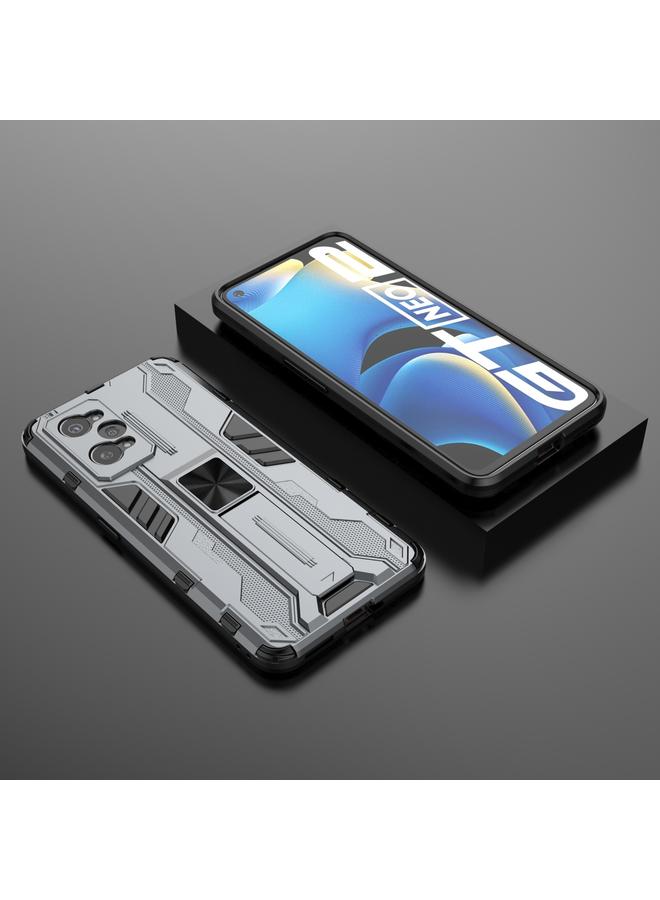اس-توب جراب لهاتف OPPO Realme GT Neo2 5G Supersonic PC + جراب هاتف مقاوم للصدمات من مادة TPU مع حامل - Image 2