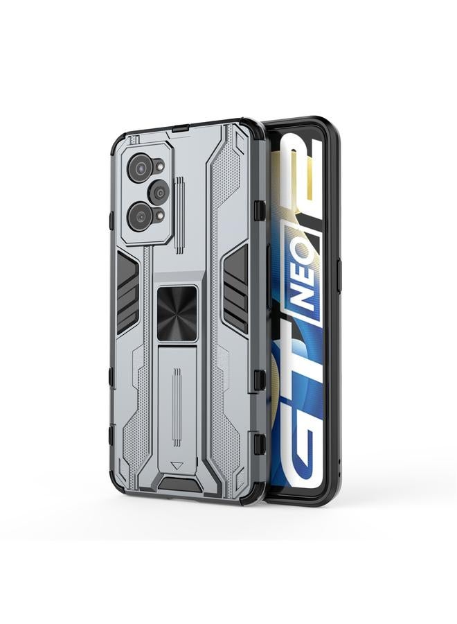 اس-توب جراب لهاتف OPPO Realme GT Neo2 5G Supersonic PC + جراب هاتف مقاوم للصدمات من مادة TPU مع حامل - Image 1