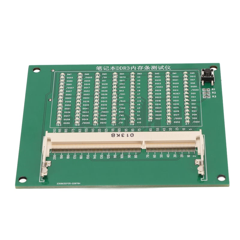 بطاقة اختبار ذاكرة DDR3 مع 110 مؤشر LED - كاشف ذاكرة DDR3 للكمبيوتر المحمول - أداة استكشاف الأعطال لوحدات ذاكرة DDR3 للكمبيوتر المحمول - Image 1