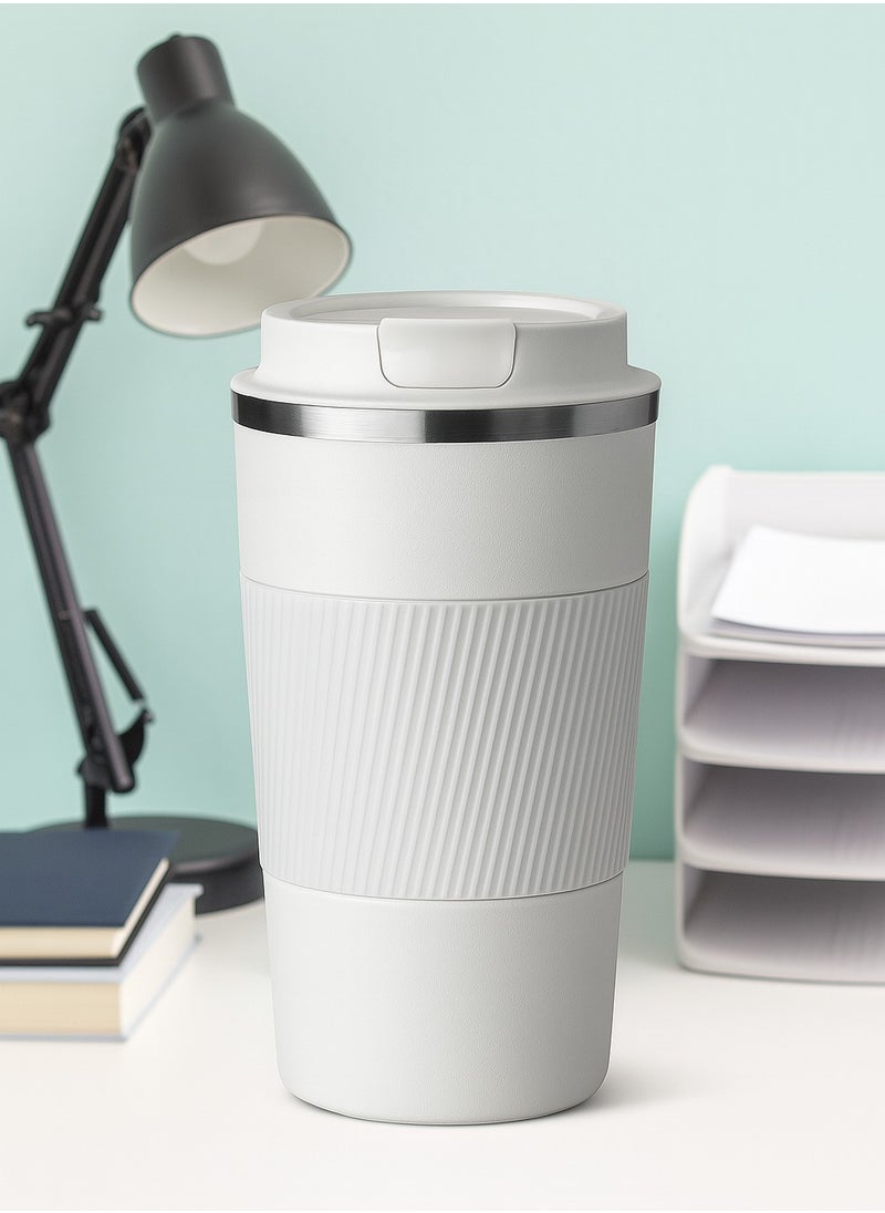F.A.M.S Travel Coffee Mug – Insulated, Leak-Proof, Stylish Design with Comfortable Hand Grip – Keeps Drinks Hot or Cold for Hours – Durable & BPA-Free – Fits Most Car Cup Holders  - Image 1
