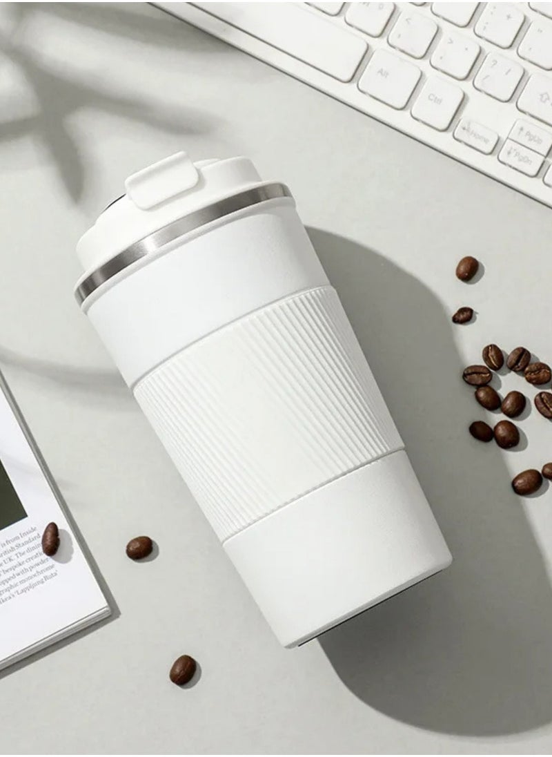 F.A.M.S Travel Coffee Mug – Insulated, Leak-Proof, Stylish Design with Comfortable Hand Grip – Keeps Drinks Hot or Cold for Hours – Durable & BPA-Free – Fits Most Car Cup Holders  - Image 2