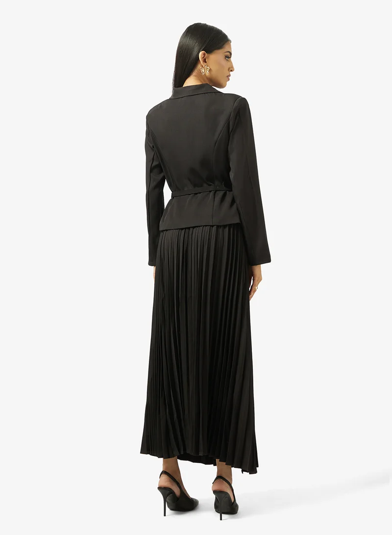 Khizana Button Down Top & Pleated Skirt Set